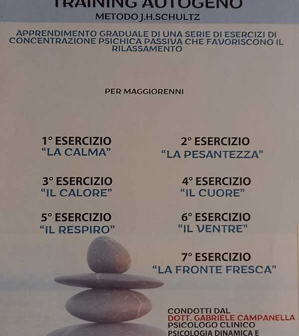 Corso di training autogeno presso unitre di Montemarciano AN